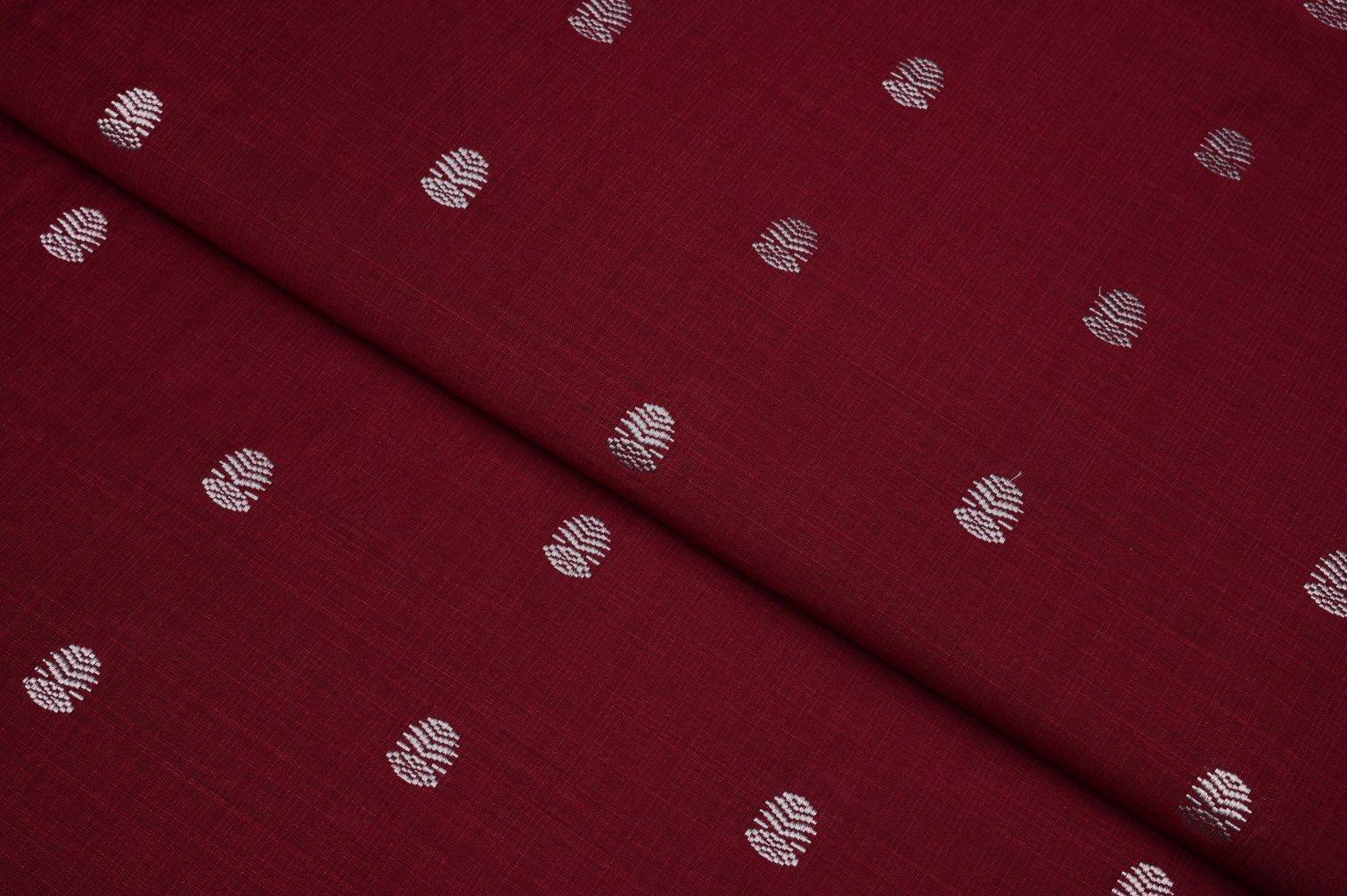 CHERRY RED COLOR WISCOSS MASHROO GAJI SILK SHATIN FINISH PLAIN FABRIC 11799