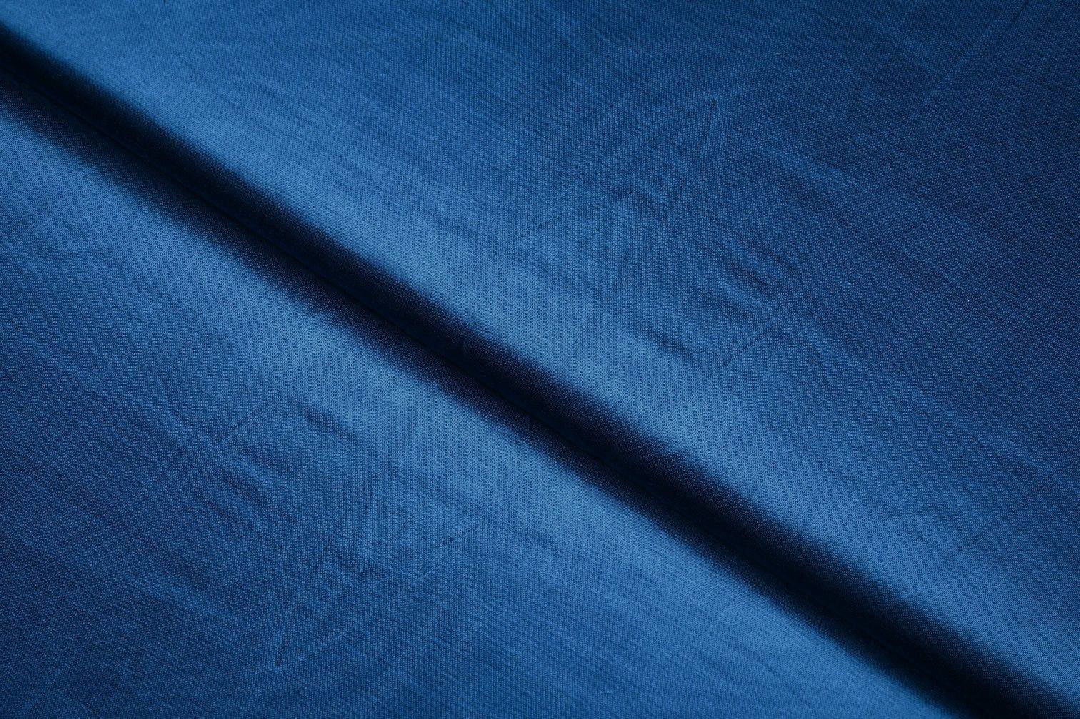 HAWKES BLUE COLOR WISCOSS CHINON SEQUANCE & MONOCHROM THREAD CHAIN STITCH WITH DIGITAL PRINT FLORAL MOTIVE EMBROIDERED WORK FABRIC 11408