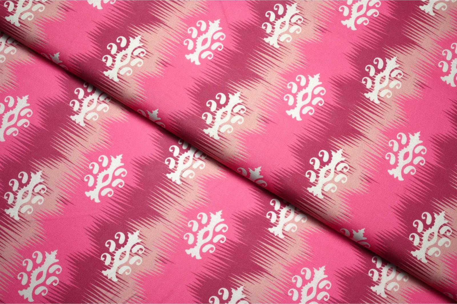 OFFWHITE & PASTEL PEACH COLOR COTTON VOIL SLUB WEAVE TEXTURE PATTERN HANDLOOM FABRIC 11669