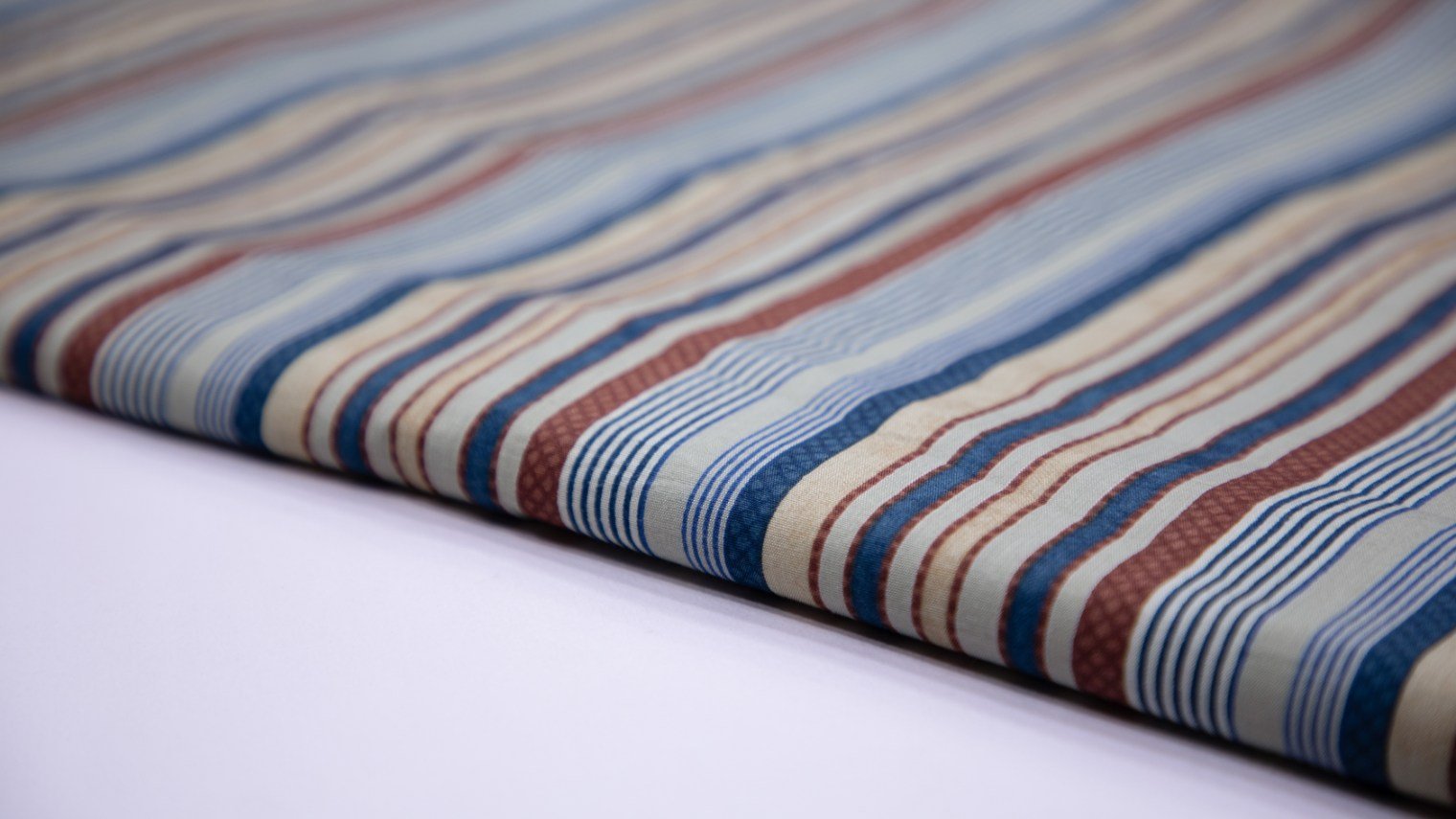 DUSTY GREY COLOR RAYON MULTIPLE SHADES STRIPES PATTERN SCREEN PRINT FABRIC - 5870