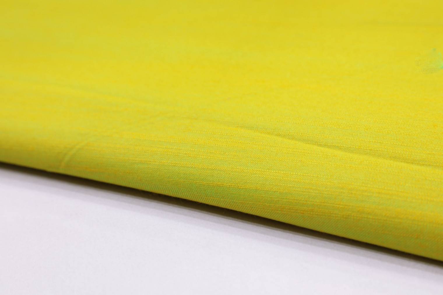 BRIGHT LIME YELLOW COLOR TWO-TONE SLUB TEXTURE RAYON FABRIC 5520