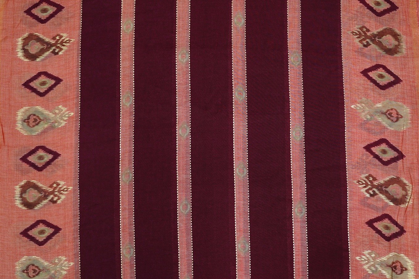 FAIRYTALE GREY COLOR MUSLIN SILK FLORAL & ABSTRACT BOX WITH GOLD METALIC FOIL LAYER CHAIN PATTERN PRINTED FABRIC  11602