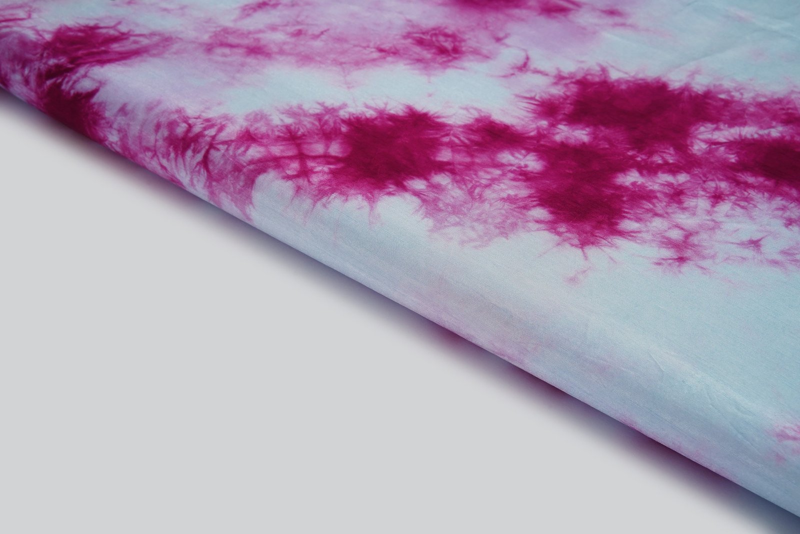 HOT PINK COLOR WISCOSS DOLA SILK CREAM HANDMADE CRUSH BANDHNI MOTIVE PATTERN PRINTED FABRIC 10229