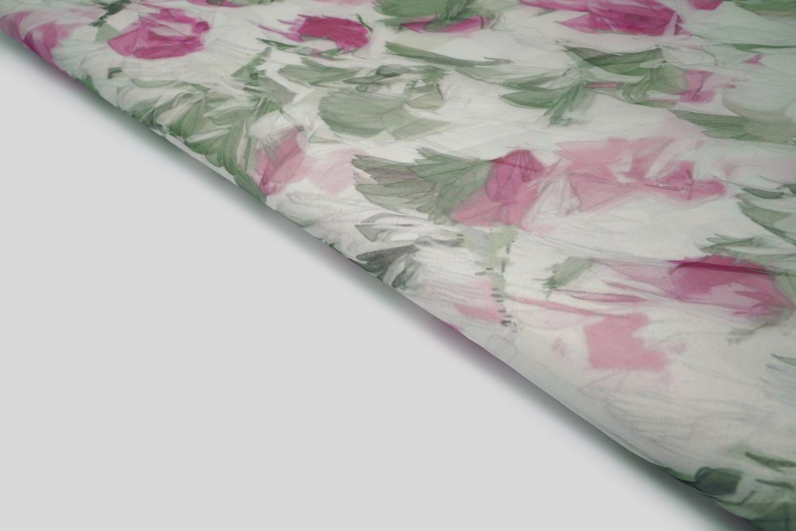 DUSTY PINK COLOR DIGITAL ROSE PATTERN ORGANZA DIGITAL PRINT 9898