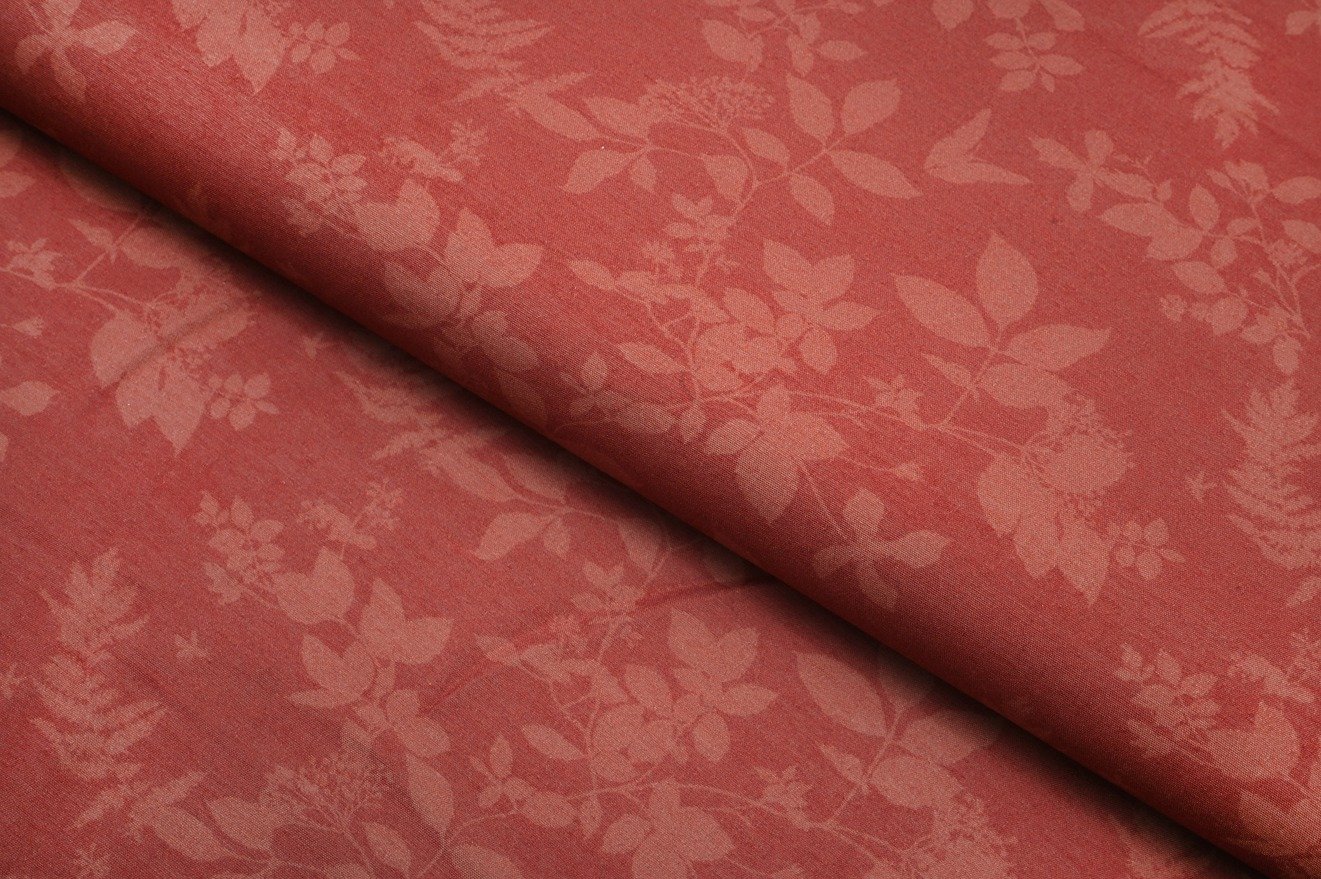 BRICK RUST COLOR GLOSSY FINISH COTTON SATIN PLAIN FABRIC 11612