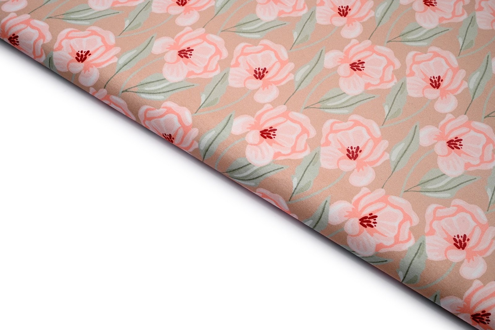 OFFWHITE & PASTEL PEACH COLOR COTTON VOIL SLUB WEAVE TEXTURE PATTERN HANDLOOM FABRIC 11669