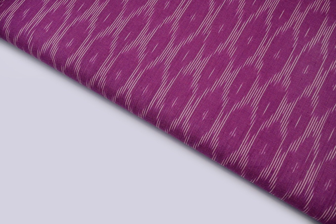 RICH ROSE PINK  COLOR GEOMETRIC CREAM WEAVE CHAIN PATTERN COTTON MERSERISE IKKAT FABRIC 10662