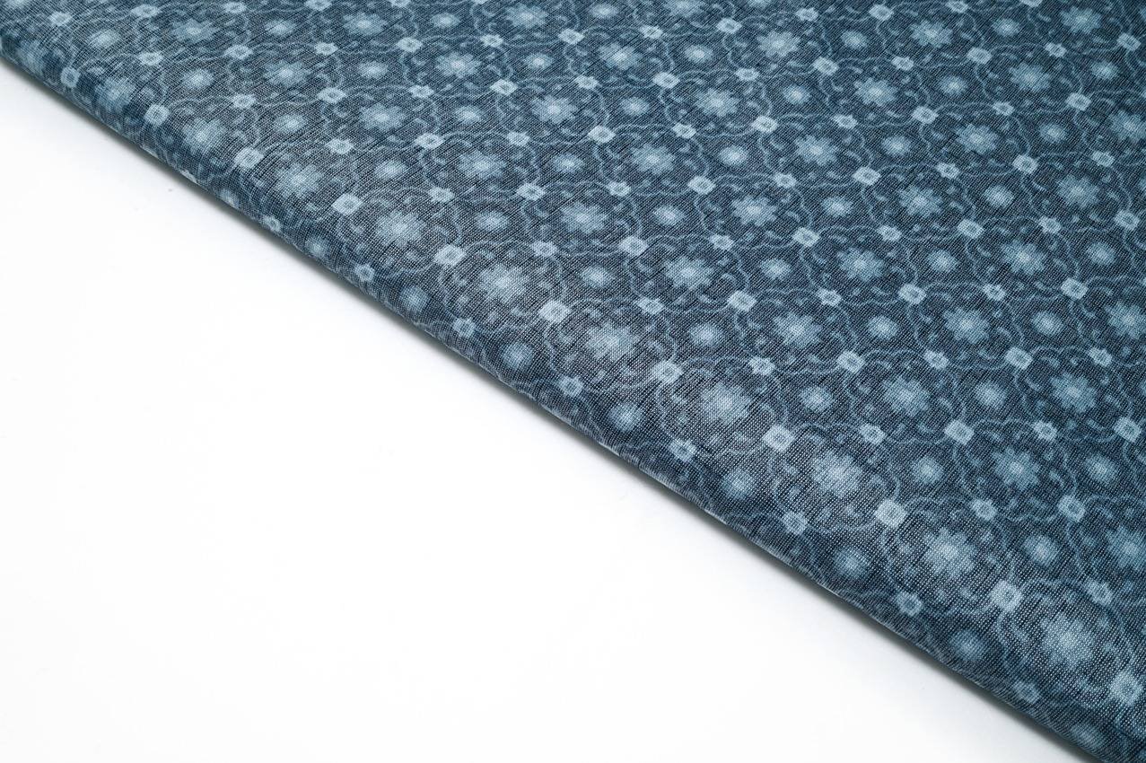 MOON LIGHT BLUE COLOR COTTON BLEND RAYON TIE & DYE PATTERN DIGITAL PRINTED FABRIC 8465