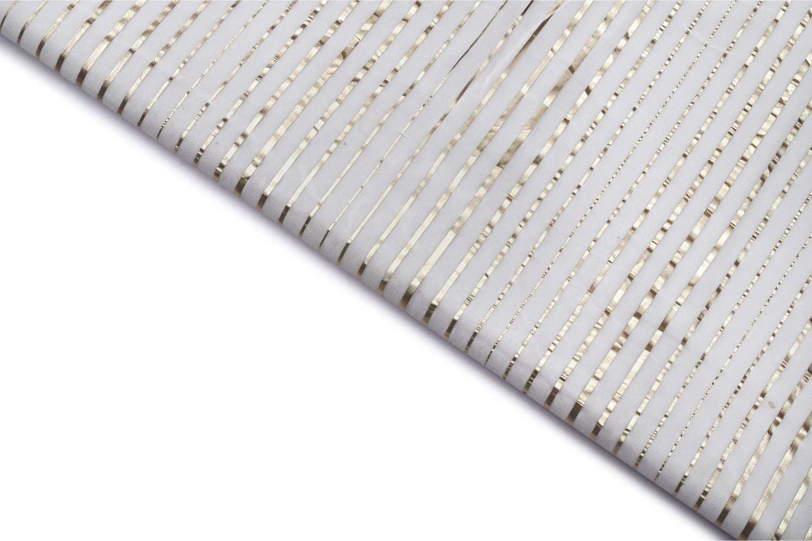 DIABLE  OFF WHITE COLOR WISCOSS GEORGET GOLD EMBOSS CRUSH WEAVE LEAF  MOTIVE PATTERN JAQARD FABRIC 10788