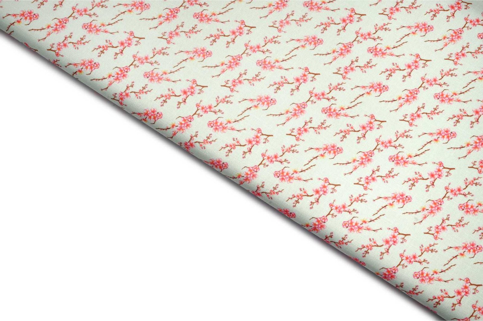 PASTEL LIME GREEN COLOR POLY FLAX DIGITAL DITSY FLORAL PATTERN DIGITAL PRINTED FABRIC 11880