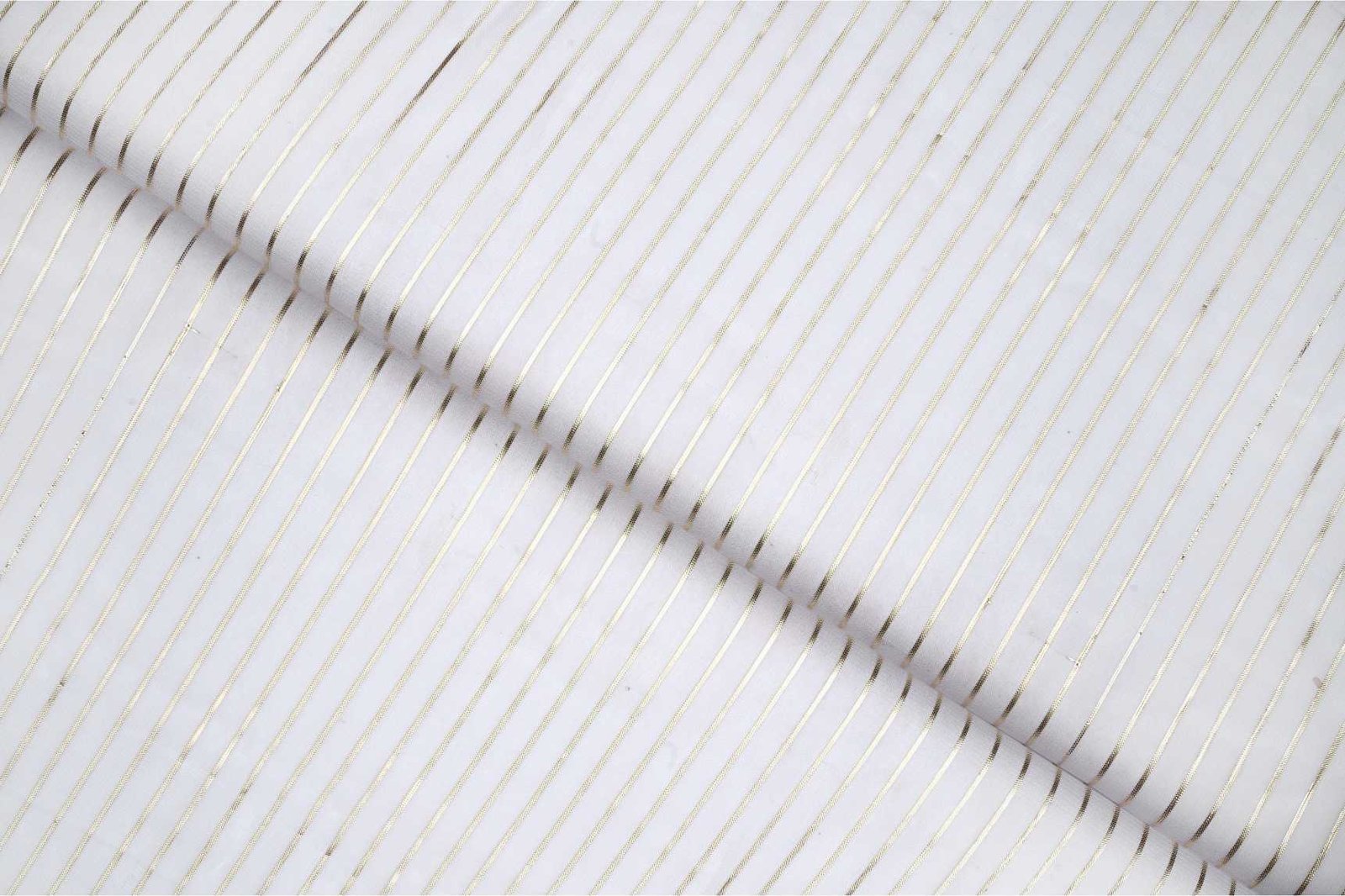 DIABLE  OFF WHITE COLOR WISCOSS GEORGET GOLD EMBOSS CRUSH WEAVE LEAF  MOTIVE PATTERN JAQARD FABRIC 10788